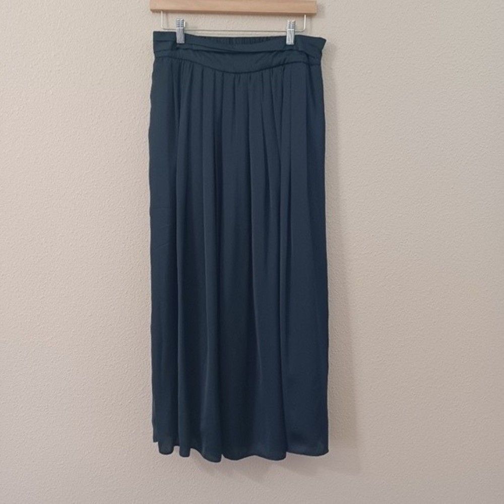 Soft Surrounding Black Pleated Modest Maxi Skirt Medium Petite